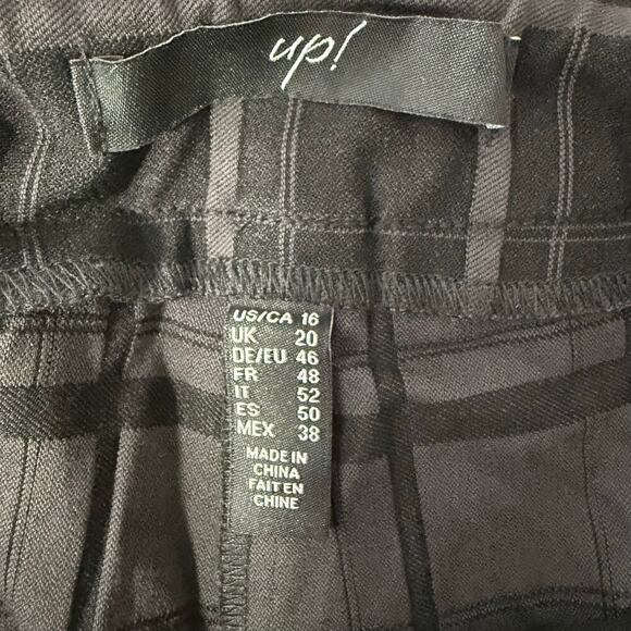 Up! PONTE PLAID SLIM LEG CROP PANT Pull on Tummy Control, 16W - Picture 5 of 6